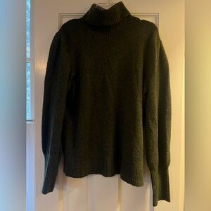 J. Crew Dark Green Turtleneck Sweater